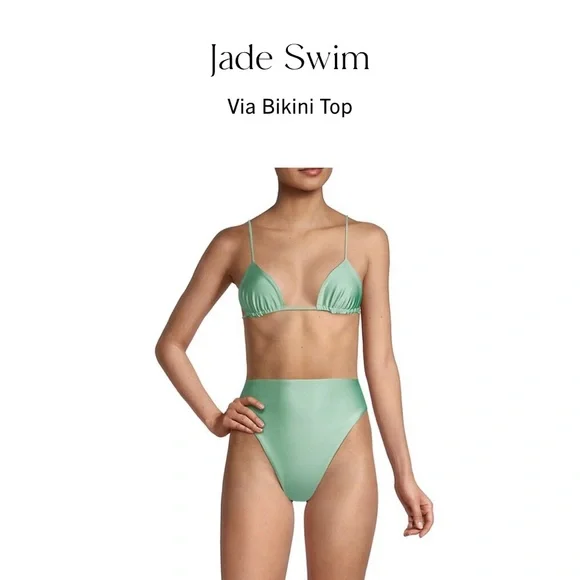 Jade swim via bikini top seafoam sheer size L - Picture 2 of 9